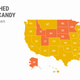 Map of most searched Halloween candy